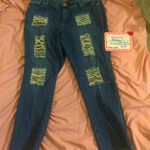 Ashley Stewart distressed jeans
